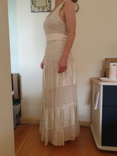 Satin lace vintage wedding - &,