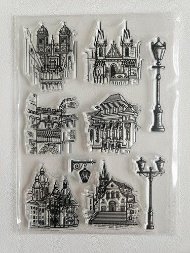 Clear stamps buildings - clear,