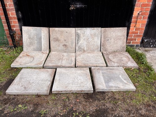 Concrete square flagstones - concrete,