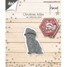 Joy Crafts CUTTING EMBOSSING DEBOSSING Die 6002-1150 FRANCIENS CHRISTMAS KITTEN
