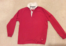 Musto Men's  red Rugby shirt. Small.