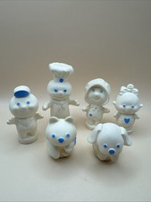 VTG Advertising Pillsbury Dough Boy Family 6 Finger Puppets Dad Mom Kids Dog Cat