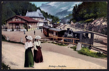 COLOUR MATT POSTCARD NARROW GAUGE RAILWAY LINE SWITZERLAND POSTED LUZERN 1910