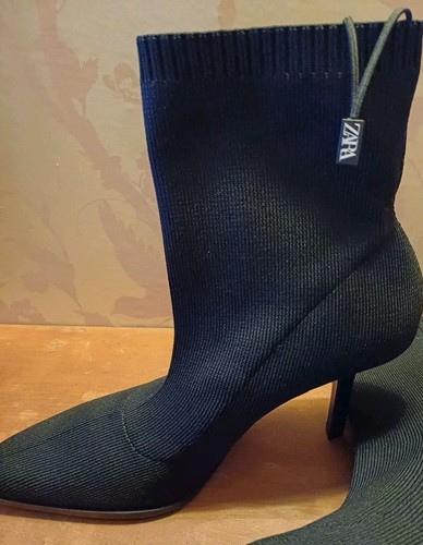 Zara black knit - zara, ankle