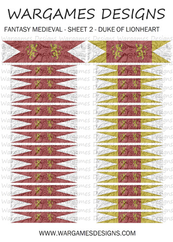 28mm flags fantasy medieval - -,