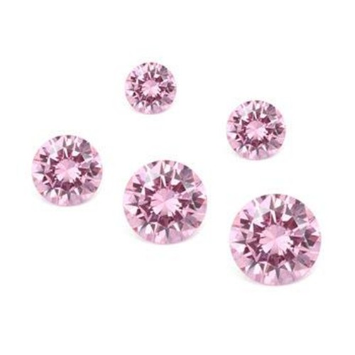 10mm pink round brilliant cut - 10mm,