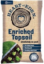 2x Heart of Eden  35L bags = 70L  TOPSOIL , FREE GARDENING GLOVES per order