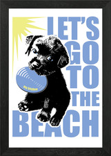 Labrador puppy and frisbee