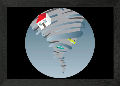 Tornado strom chaser - tornado, framed