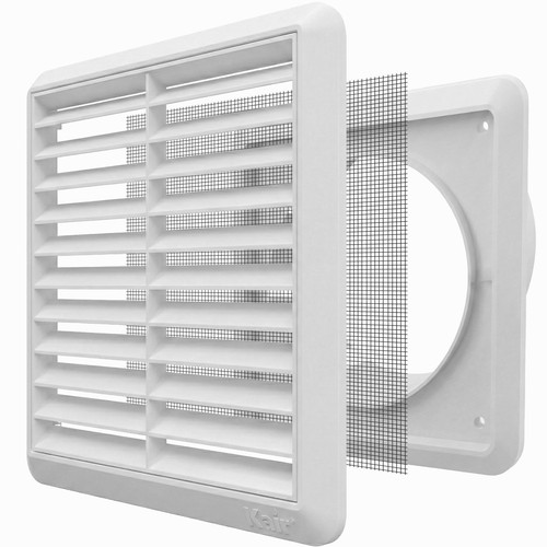 Kair white ø150mm louvred - kair,