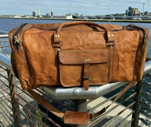 Bag genuine leather travel gym - bag,