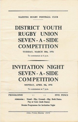 Maesteg district youth rugby - maesteg,