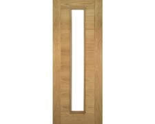 Flush prefinished Oak Glazed Fire Door