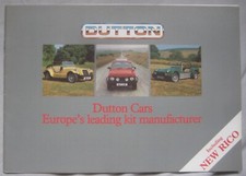 1987 Dutton Phaeton, Melos, Rico Brochure including order form