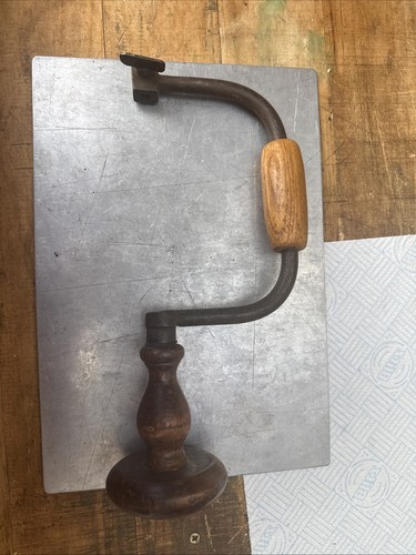 Hand brace with wooden handle - brace,