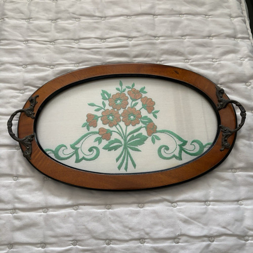 Large vintage retro - large, oval