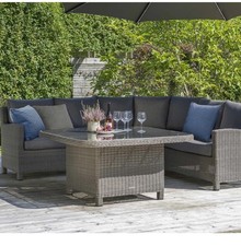 Kettler Palma Grande Glass Top TABLE in White Wash