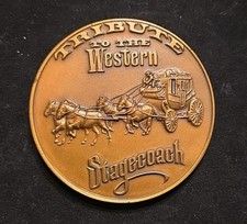 Tributes To The Western Stagecoach West Coast Mint 1972 Bronze Medal 2.5" Dia