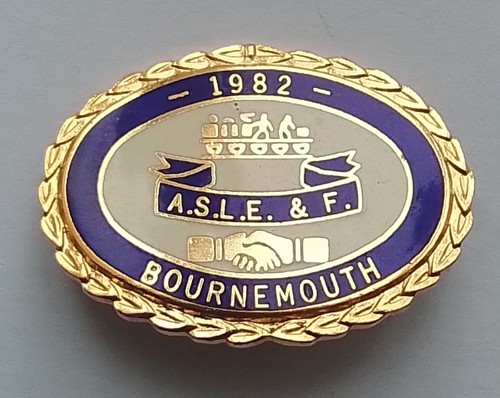 Aslef lapel badge 1982 - badge,