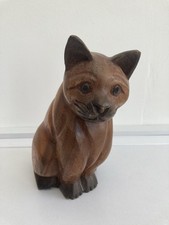 Vintage Hand Carved Solid