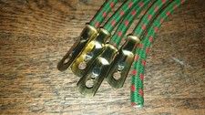 Vintage Austin 7 Ruby Spark Plug Braided HT Leads with Acorns & Terminal Nuts