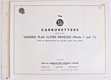 The SU Carburetters - VANDEN PLAS 3-LITRE PRINCESS Mark 1&2 - Workshop Pamphlet 