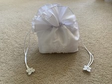 First Holy Communion Dolly Drawstring Bag White or for Flower Girl / Bridesmaid
