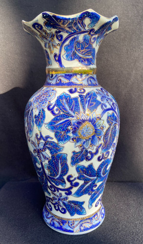 Vintage blue white porcelain - white,