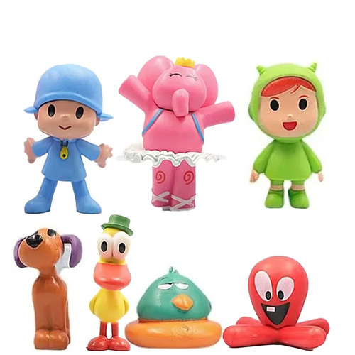 7pcs pocoyo animal pvc - pvc, figure