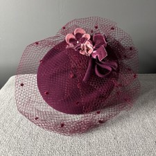 Vintage Peter Bettley Fascinator Hat Floral Netting Ceremony Occasion 