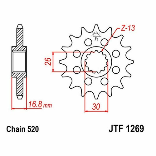 Sprocket z16 520 - sprocket,