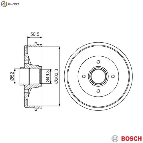 Brake drum 986 477 196 - brake,