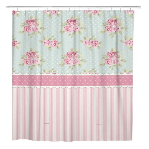 Shower curtain pink colorful - shower,