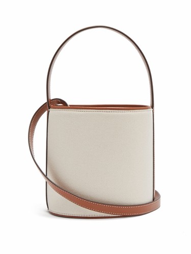 Staud bissett leather - bissett, leather-trimmed