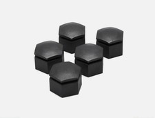 5 x Black Wheel Nuts Covers 17mm Fits Toyota Aygo Wheel Nuts Covers All Years