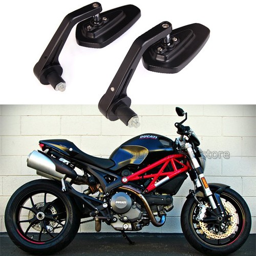 Black motorcycle bar end - 7/8",
