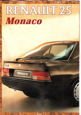 Renault 25 Monaco ( Special Edition )  UK Issue Sales Brochure - 1986