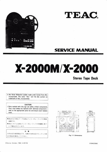 Service manual guide - service, teac