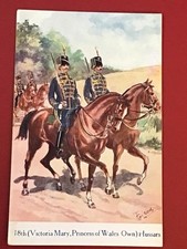 EARLY 1900s LUDGATE SERIES MILITARY PC - T GILSON - 18th HUSSARS