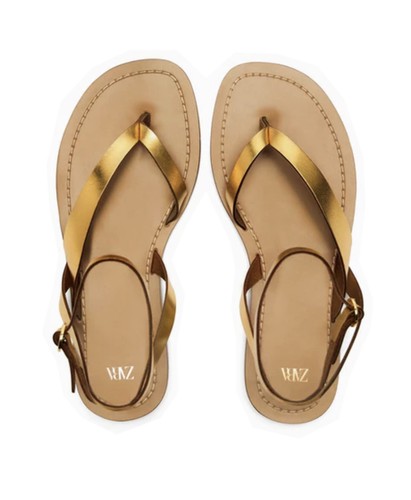 Zara gold flat - zara,