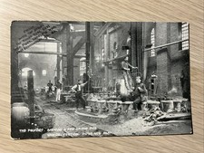 “THE FOUNDRY - SHEWING THE PITS - CLAY CROSS” EARLY 1900s REAL PHOTO POSTCARD