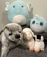 Squishmallow blue elephant and