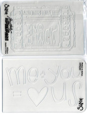 Sizzix by Tim Holtz Embossing Folders - Me + You = Us, Admit One Ticket