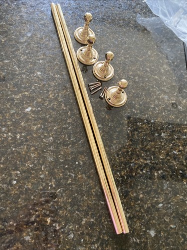 Brass wall mounted towel rail - brass, wall-mounted