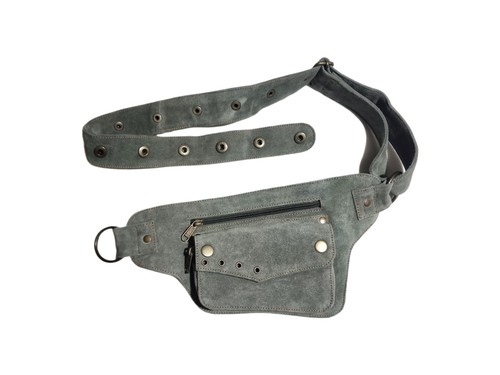 Suede leather bumbag - suede,