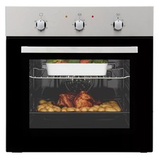 Cookology 60cm Built-In Single Fan Oven with Mechanical Timer & Grill -SFO60SS/1