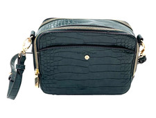 Laura Ashley Crossbody Bag Green Embossed Croc Shoulder Bag Handbag