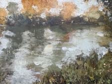 Brackley lake oil painting - oil,