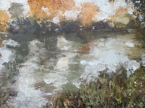 Brackley lake oil painting - brackley,