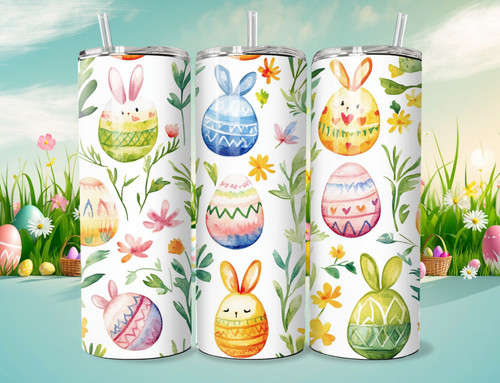 Easter bunny egg pattern cup - pattern,